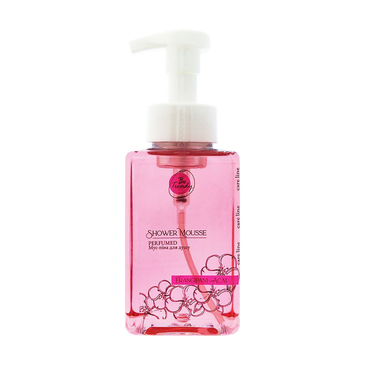 Парфумована мус-піна для душу Be Trendy Shower Mousse, Frangipani Acai, 430 мл