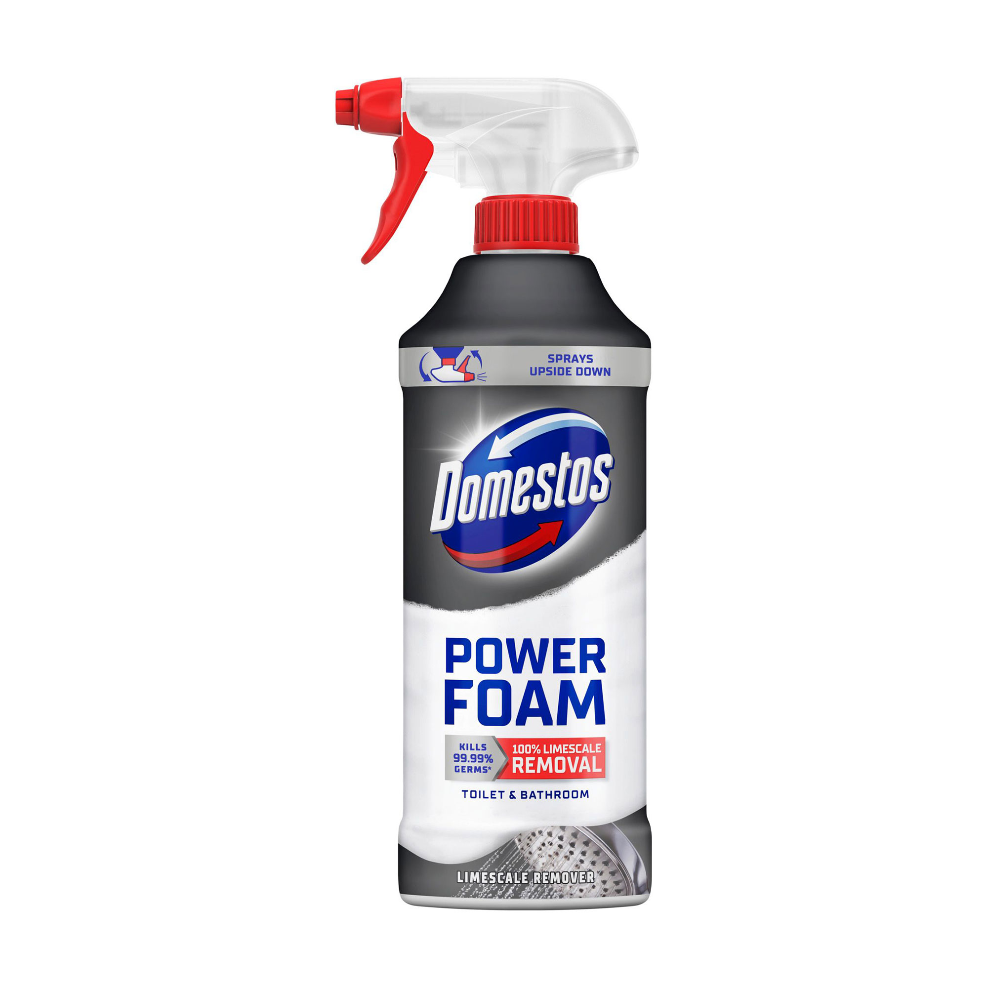 Спрей-піна для чищення унітаза та ванної кімнати Domestos Для видалення нальоту, 435 мл